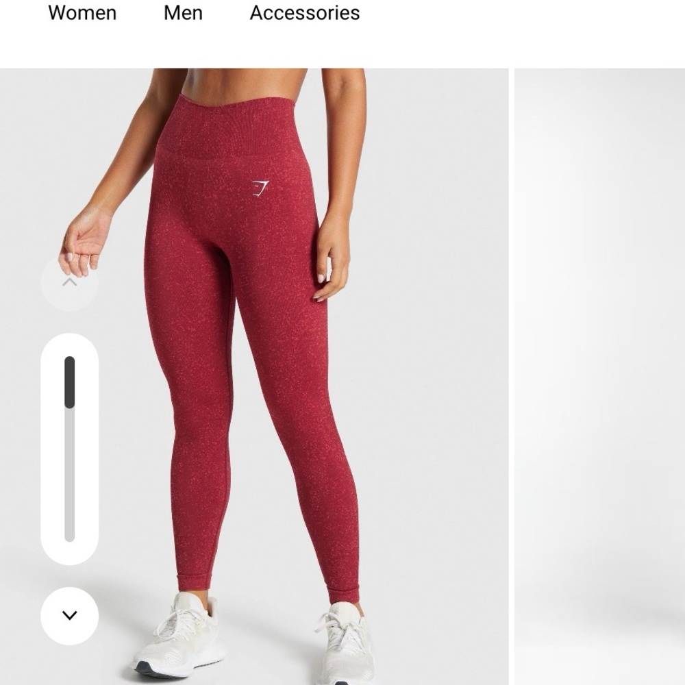 Gymshark Adapt Fleck Seamless Burgundy Red Leggings